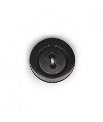 Carte de 3 boutons ronds soucoupe noir 2 trous 18mm - Union Knopf Noir
