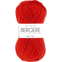 Pelote de laine - Vermeille - 100% coton bio - 3mm - Tricot et crochet - Bergère de France