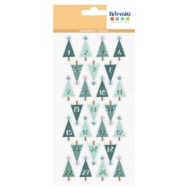 Stickers Puffies pour Calendrier de l'Avent - Sapins