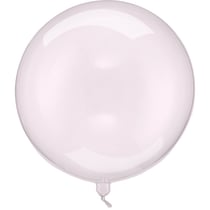 Ballon Aluminium Hélium   Boule Rose Transparent   Ø 40 cm