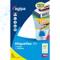 Apli 100316 - Etiquettes multi-usage blanches 105 x 148mm A5