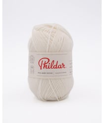 Pelote de Laine Mérino Phil Baby & Socks - Chaleur et Douceur pour Petits Pieds Ecru