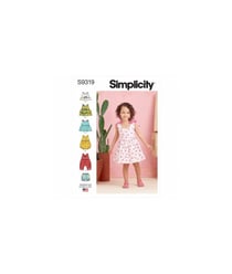 Patron Simplicity 9319.CAA - Ensemble Enfant Top, Robe, Combinaison et Culotte de 6 mois à 4 ans (68 à 104 cm) taille n°6 MOIS-4 ANS