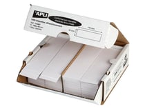 Apli 115497 - Etiquettes blanches affranchissement 140mm x 40mm - 1 front