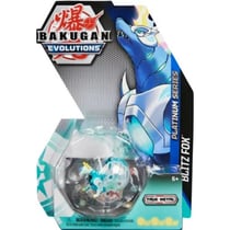 Bakugan evolutions : blitz fox avec carte - boule transparente - platinum series - saison 4 - spin master 20135946