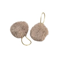 Pompon fourrure artificielle 50x60mm vert kaki