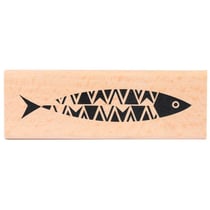 Graine Créative - Tampon en bois Poisson ethnique