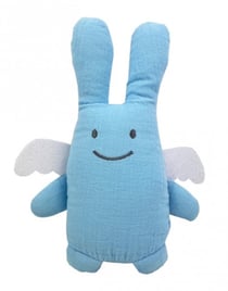 Ange Lapin Doudou avec Hochet - Bleu