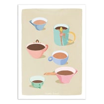 Affiche 50 x 70 cm -  Coffee Ladies - Giselle Dekel