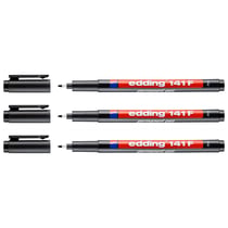 Lot de 3 marqueurs permanents EDDING pointe fine 0,6 mm - Noir