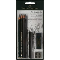 Set de dessin - FABER-CASTELL - Pitt Graphite - 5 crayons, 1 gomme, 1 taille-crayon