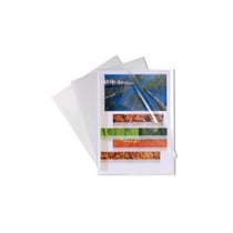 Sachet de 10 pochettes coin polypropylène rigide haute résistance 20/100e - A3 vertical - Cristal - x 5 - Exacompta