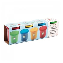 4 pots de pate a modeler couleurs primaires