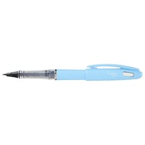 Lot de 12 stylos feutres plume - PENTEL - Encre noire - Corps Myosotis