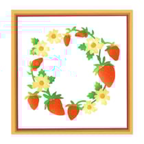 Pochoirs superposés - Couronne de fleurs et fraises - 4 pièces - Sizzix