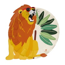 Assiette Ø 23cm - lot de 8 - Animaux de la Savane