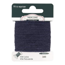 Lot de 3 fils à repriser laine 15m bleu marine