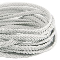 Bobine 50m Cordon damier polyester 5mm gris bleu