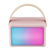 Enceinte Bluetooth Microphone HiFi LED Portable Rose Effets RGB Compacte Rose YONIS