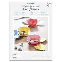 Coffret DIY papier - 3 Vide-poches - Fleurs