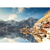 Puzzle vile de hallstatt sous la neige en hivers 1500 pieces - collection paysage en autriche - educa - 20284