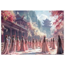 Puzzle femmes geishas au temple, japon 1000 pieces - tradition, art et culture - educa - 20244