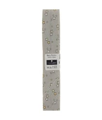 Biais en coton motif Etoiles 1,5m x 20mm - Passion Rubans Gris