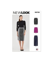 Patron New Look 6792 - Jupes pour Jeunes Femmes taille n°FR 32-44