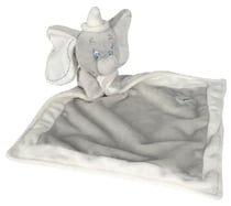 Doudou plat gris : dumbo l'éléphant - peluche disney - bébé - naissance - nicotoy
