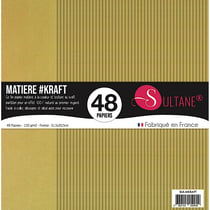 48 papiers Scrapbooking Kraft - 110g/m2 - H : 30,5 cm
