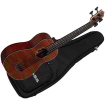 Exotic Mahogany U-Bass gaucher + housse Kala