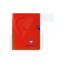 Cahier - 17x22(cm) - Grands carreaux - 96 pages - couverture en polypro - sans spirale - Clairefontaine - Mimesys