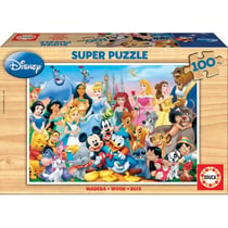 Puzzle en bois Disney 100 pièces - EDUCA - Modèle EDUCAT - 100 pièces - Bois naturel