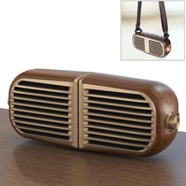 Enceinte BluetoothChampagne Son Stéréo Support Carte TF USB AUX 8H de Lecture Marron YONIS