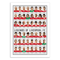 Affiche 50x70 cm - Legends of Liverpool FC - Olivier Bourdereau