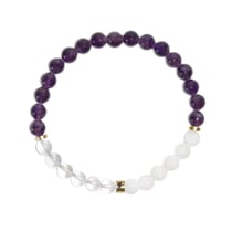 Bracelet Chakra Couronne Perles rondes 6 mm - Omsaé