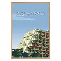 Tableau mural encadré illustration la Grande Motte 65x97 cm