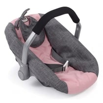 Cosy rose et gris poupée - siege auto - bayer chic 2000 - 70815 - accessoire poupon