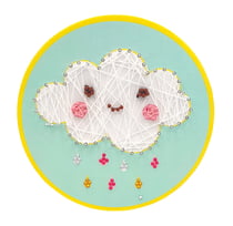 Tableau de fil tendu String Art pour Enfant Nuage 21 cm