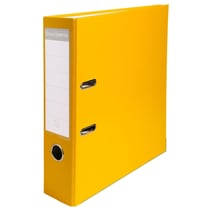Classeur à levier polypropylène dos de 75mm - Jaune - x 20 - Exacompta