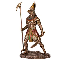 Statue Horus dieu égyptien en résine aspect bronze 27 cm