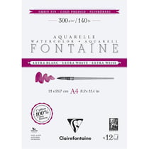 Bloc - Peinture aquarelle - Grain fin - A4 - 21x29,7cm - 300g - Clairefontaine - Fontaine