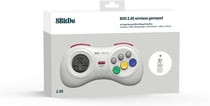 8bitdo Manette sans fils 8 boutons, couleur Blanche/White compatible sur Switch, Sega Genesis mini & Mega Drive mini