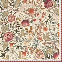 4 serviettes en papier découpage collage 33 cm Easy Life WILLIAM MORRIS NATURAL