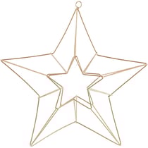 Décoration à suspendre, étoile, dim. 34x30 cm, laiton, 1 pièce
