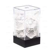 Jeu de rôles Chessex Set de 7 dés Transparent et Blanc