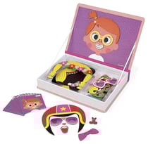 Magneti'book crazy faces fille - janod - j02717 - jeu educatif magnétique, aimante