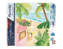 Diamond Painting Broderie Diamant Figured’Art 40x50cm toile entière roulée avec diamants carrés - Club de la plage