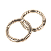 Lot de 2 anneaux de sac métal 33,4mm argent