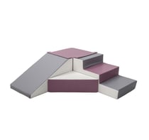 Set de 4 blocs blanc gris violet - Velinda
